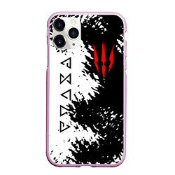 Чехол iPhone 11 Pro матовый THE WITCHER, цвет: 3D-розовый