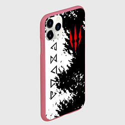 Чехол iPhone 11 Pro матовый THE WITCHER, цвет: 3D-малиновый — фото 2