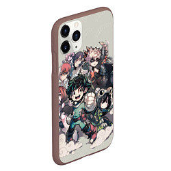 Чехол iPhone 11 Pro матовый MY HERO ACADEMIA веселая команда, цвет: 3D-коричневый — фото 2