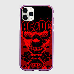 Чехол iPhone 11 Pro матовый ACDC, цвет: 3D-фиолетовый