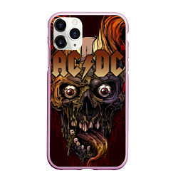 Чехол iPhone 11 Pro матовый ACDC, цвет: 3D-розовый