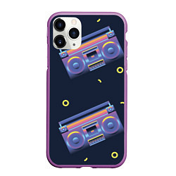 Чехол iPhone 11 Pro матовый Retro style, цвет: 3D-фиолетовый