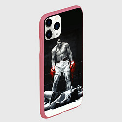 Чехол iPhone 11 Pro матовый Muhammad Ali, цвет: 3D-малиновый — фото 2