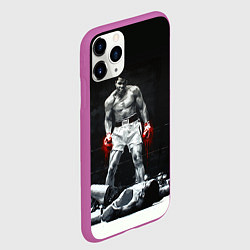 Чехол iPhone 11 Pro матовый Muhammad Ali, цвет: 3D-фиолетовый — фото 2