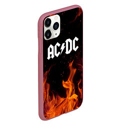 Чехол iPhone 11 Pro матовый AC DC, цвет: 3D-малиновый — фото 2