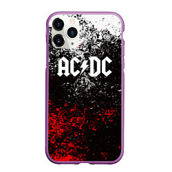 Чехол iPhone 11 Pro матовый AC DC, цвет: 3D-фиолетовый