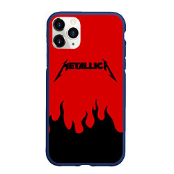 Чехол iPhone 11 Pro матовый METALLICA, цвет: 3D-тёмно-синий