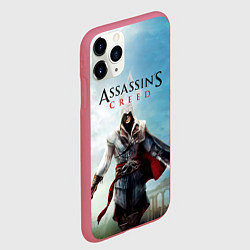 Чехол iPhone 11 Pro матовый Assassins Creed, цвет: 3D-малиновый — фото 2