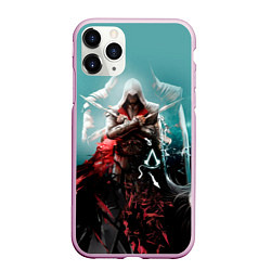 Чехол iPhone 11 Pro матовый Assassins Creed, цвет: 3D-розовый
