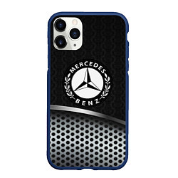 Чехол iPhone 11 Pro матовый MERCEDES-BENZ, цвет: 3D-тёмно-синий