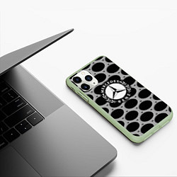 Чехол iPhone 11 Pro матовый MERCEDES-BENZ, цвет: 3D-салатовый — фото 2