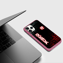 Чехол iPhone 11 Pro матовый ROBLOX, цвет: 3D-малиновый — фото 2