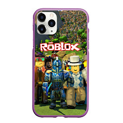 Чехол iPhone 11 Pro матовый ROBLOX, цвет: 3D-фиолетовый