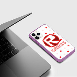 Чехол iPhone 11 Pro матовый ROBLOX, цвет: 3D-фиолетовый — фото 2
