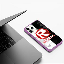 Чехол iPhone 11 Pro матовый ROBLOX, цвет: 3D-фиолетовый — фото 2