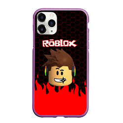 Чехол iPhone 11 Pro матовый ROBLOX, цвет: 3D-фиолетовый