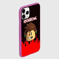 Чехол iPhone 11 Pro матовый ROBLOX, цвет: 3D-фиолетовый — фото 2