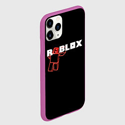 Чехол iPhone 11 Pro матовый Роблокс Roblox, цвет: 3D-фиолетовый — фото 2