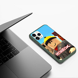 Чехол iPhone 11 Pro матовый ROBLOX, цвет: 3D-темно-зеленый — фото 2