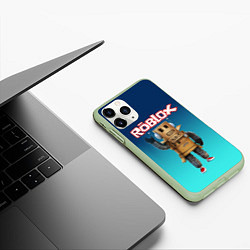 Чехол iPhone 11 Pro матовый ROBLOX, цвет: 3D-салатовый — фото 2