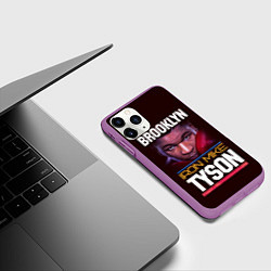 Чехол iPhone 11 Pro матовый Mike Tyson, цвет: 3D-фиолетовый — фото 2