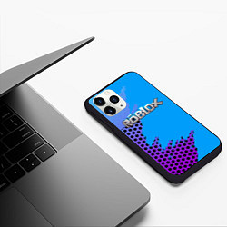 Чехол iPhone 11 Pro матовый Roblox, цвет: 3D-черный — фото 2