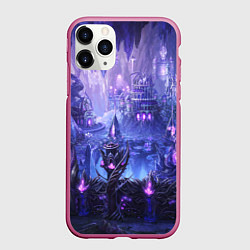 Чехол iPhone 11 Pro матовый HEROES, цвет: 3D-малиновый