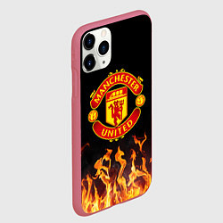 Чехол iPhone 11 Pro матовый МАНЧЕСТЕР ЮНАЙТЕД, цвет: 3D-малиновый — фото 2