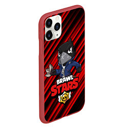 Чехол iPhone 11 Pro матовый Brawl Stars CROW, цвет: 3D-красный — фото 2