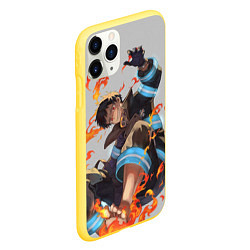 Чехол iPhone 11 Pro матовый FireForce, цвет: 3D-желтый — фото 2