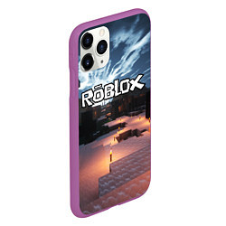 Чехол iPhone 11 Pro матовый ROBLOX, цвет: 3D-фиолетовый — фото 2