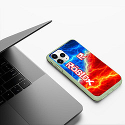 Чехол iPhone 11 Pro матовый ROBLOX, цвет: 3D-салатовый — фото 2