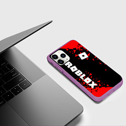 Чехол iPhone 11 Pro матовый ROBLOX, цвет: 3D-фиолетовый — фото 2