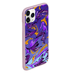 Чехол iPhone 11 Pro матовый Абстракция, цвет: 3D-розовый — фото 2