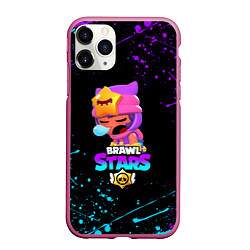 Чехол iPhone 11 Pro матовый BRAWL STARS SANDY, цвет: 3D-малиновый