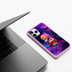 Чехол iPhone 11 Pro матовый BRAWL STARS SANDY, цвет: 3D-розовый — фото 2