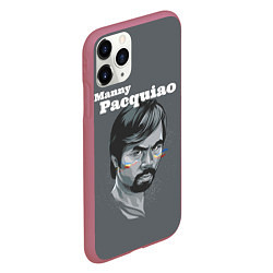 Чехол iPhone 11 Pro матовый Manny Pacquiao, цвет: 3D-малиновый — фото 2