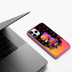 Чехол iPhone 11 Pro матовый BRAWL STARS SANDY, цвет: 3D-малиновый — фото 2