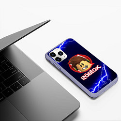 Чехол iPhone 11 Pro матовый ROBLOX, цвет: 3D-светло-сиреневый — фото 2