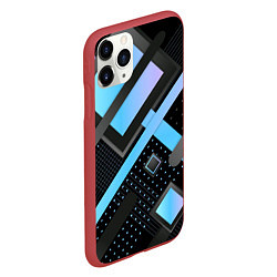 Чехол iPhone 11 Pro матовый Modern Geometry, цвет: 3D-красный — фото 2