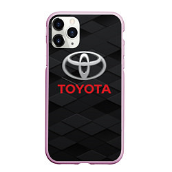 Чехол iPhone 11 Pro матовый TOYOTA, цвет: 3D-розовый