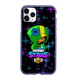 Чехол iPhone 11 Pro матовый Brawl Stars LEON, цвет: 3D-серый