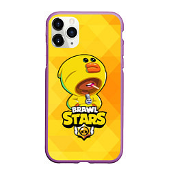 Чехол iPhone 11 Pro матовый Brawl Stars SALLY LEON, цвет: 3D-фиолетовый