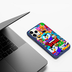 Чехол iPhone 11 Pro матовый BRAWL STARS MRP, цвет: 3D-тёмно-синий — фото 2