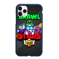 Чехол iPhone 11 Pro матовый BRAWL STARS 2020, цвет: 3D-тёмно-синий