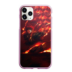 Чехол iPhone 11 Pro матовый Танджиро Камадо, цвет: 3D-розовый
