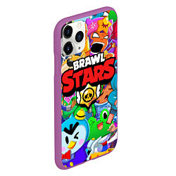 Чехол iPhone 11 Pro матовый BRAWL STARS, цвет: 3D-фиолетовый — фото 2
