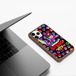 Чехол iPhone 11 Pro матовый BRAWL STARS BIBI, цвет: 3D-коричневый — фото 2