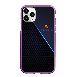 Чехол iPhone 11 Pro матовый PORSCHE, цвет: 3D-фиолетовый