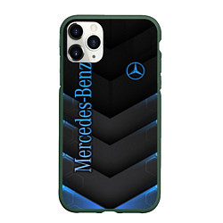 Чехол iPhone 11 Pro матовый Mercedes-Benz, цвет: 3D-темно-зеленый